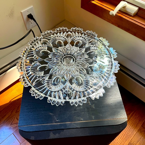 COPY - Footed Cake Plate 25 % Lead Crystal - Picture 2 of 7